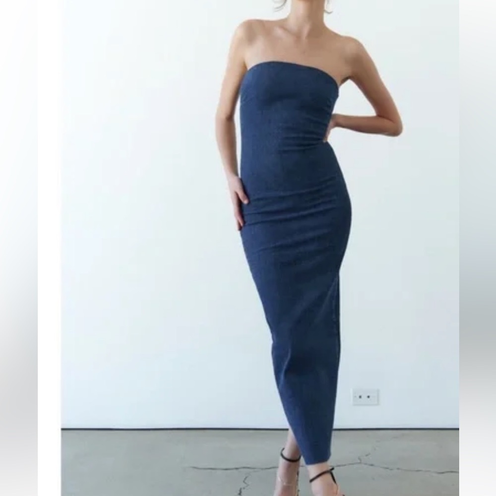 Zara fitted denim dress